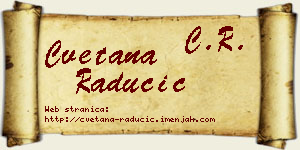 Cvetana Radučić vizit kartica